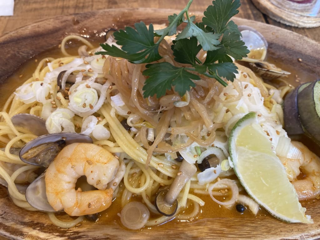 宮崎市パスタ店 わふうぱすた ガマの森 夏季限定 トムヤムぱすた