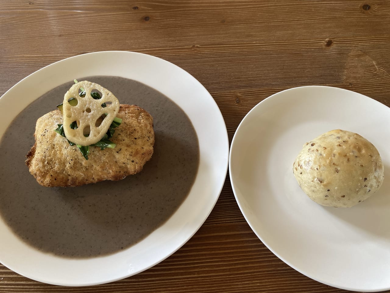 宮崎市本郷北方 創作料理 テラスサルサ チキン包み黒豆ソース