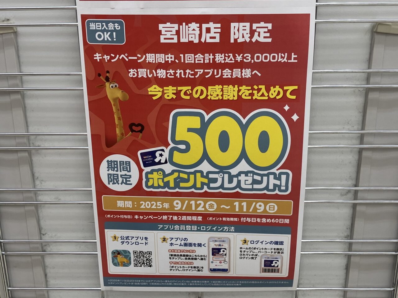 2025年トイザらス・ベビーザらス宮崎店ポイントプレゼント