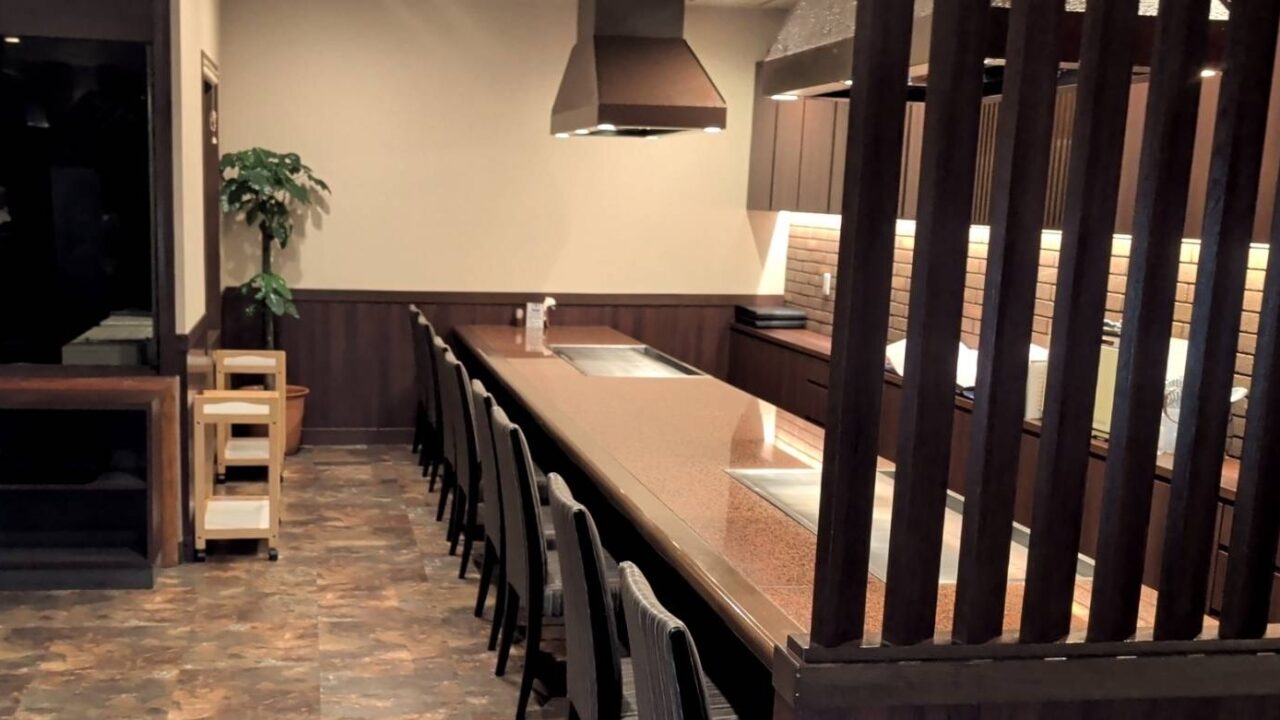 2025年鉄板焼ステーキ一ッ葉ミヤチク店内