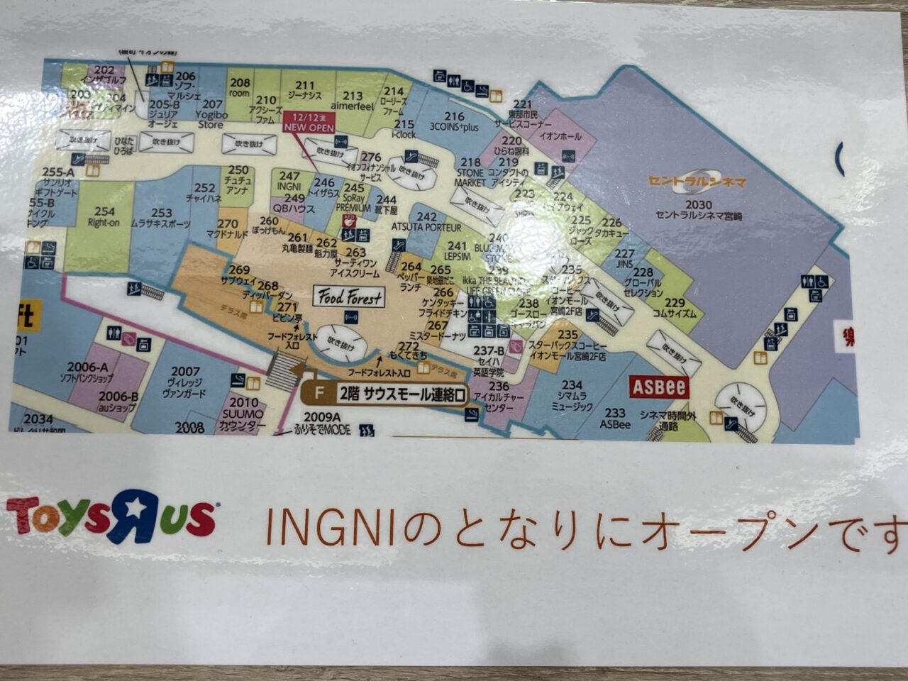 2025年トイザらスイオンモール宮崎店フロアマップ