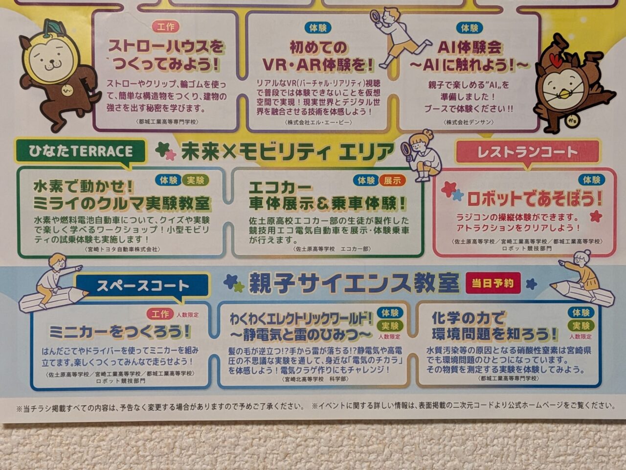 2026年ひなたサイエンスフェスチラシ裏下