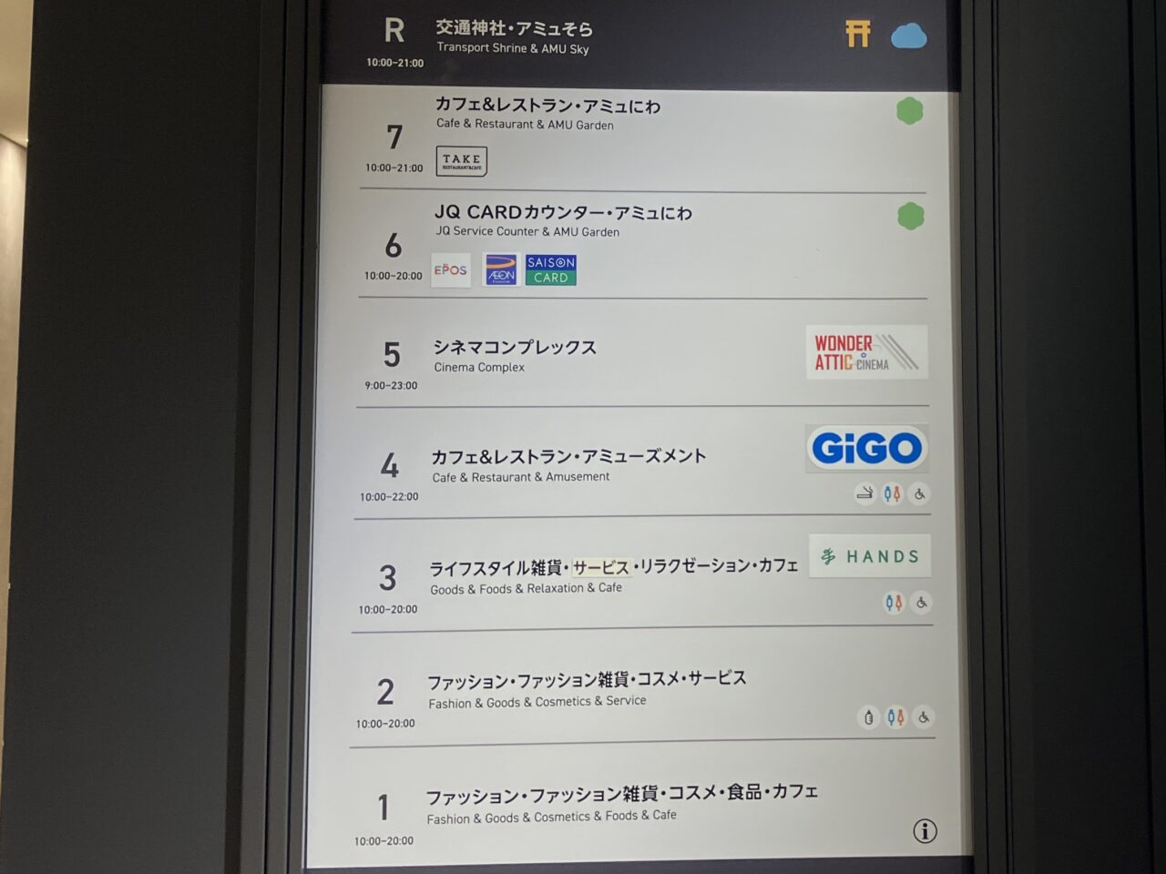 アミュプラザみやざきうみ館フロアガイド